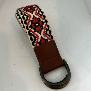 Women’s Canvas Cream,Black & Orange Belt 

Size S- 37”